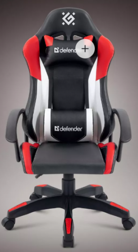 Кресло игровое Defender Сrator черный/красный/белый