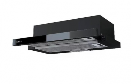 Вытяжка телескопическая LEX HOGAN G 600 BLACK черное стекло