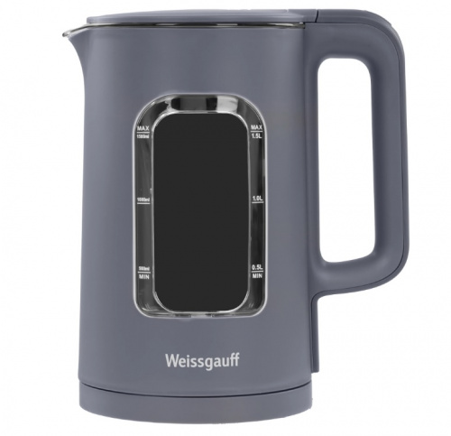Электрочайник Weissgauff WK 1500 Dt Touch BodyCool серый