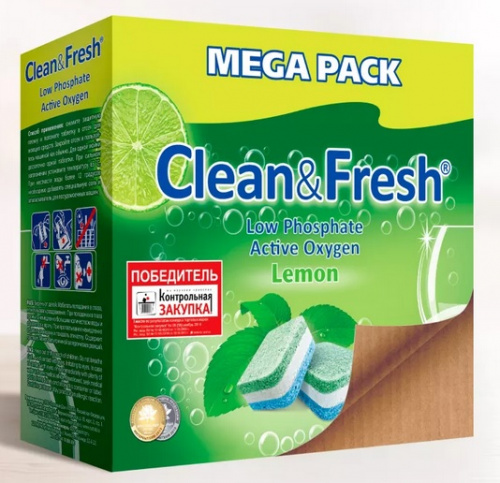 Таблетки для ПММ Clean&Fresh Lotta 100 шт, All in 1